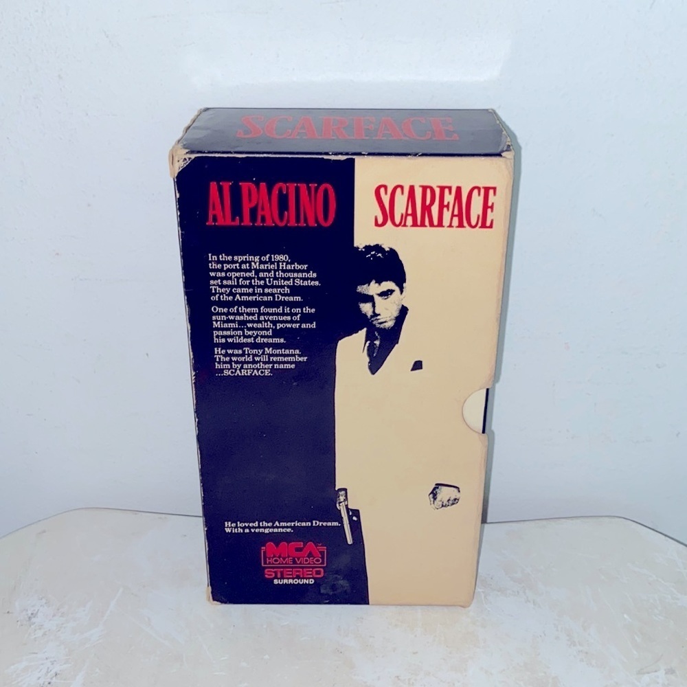 Scarface VHS 📼 Al Pacino 🎥 screenplay by Oliver Stone​​​​
